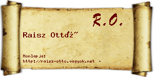 Raisz Ottó névjegykártya